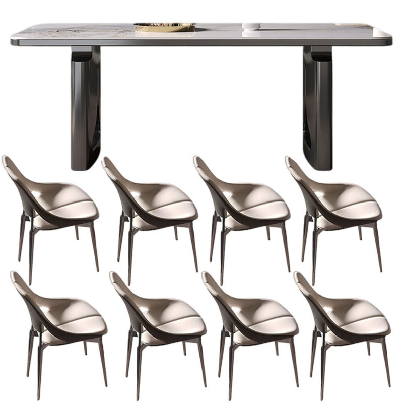 Simple modern home dining table sets, 29.53"H x 78.74"L x 35.43"W