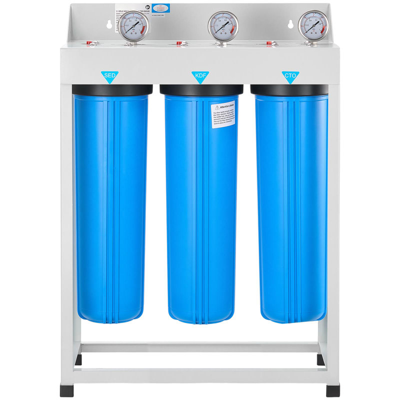 3-Stage Whole House Water Filter System 4.5" x 20" KDF Heavy Metal Removal