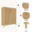 Bamboo Bathroom Storage Cabinet Made from 100% Bamboo with Adjustable Shelves