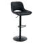 Ensemble de 2 tabourets de bar réglables Modern Modern, matériau en polyuréthane noir, avec repose-pieds, peut supporter jusqu'à 250 lb, convient aux bars à la maison et aux îlots de cuisine.