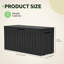 Balconera 114.7cm W 270L Resin Lockable Deck Box with Wheels-124571150