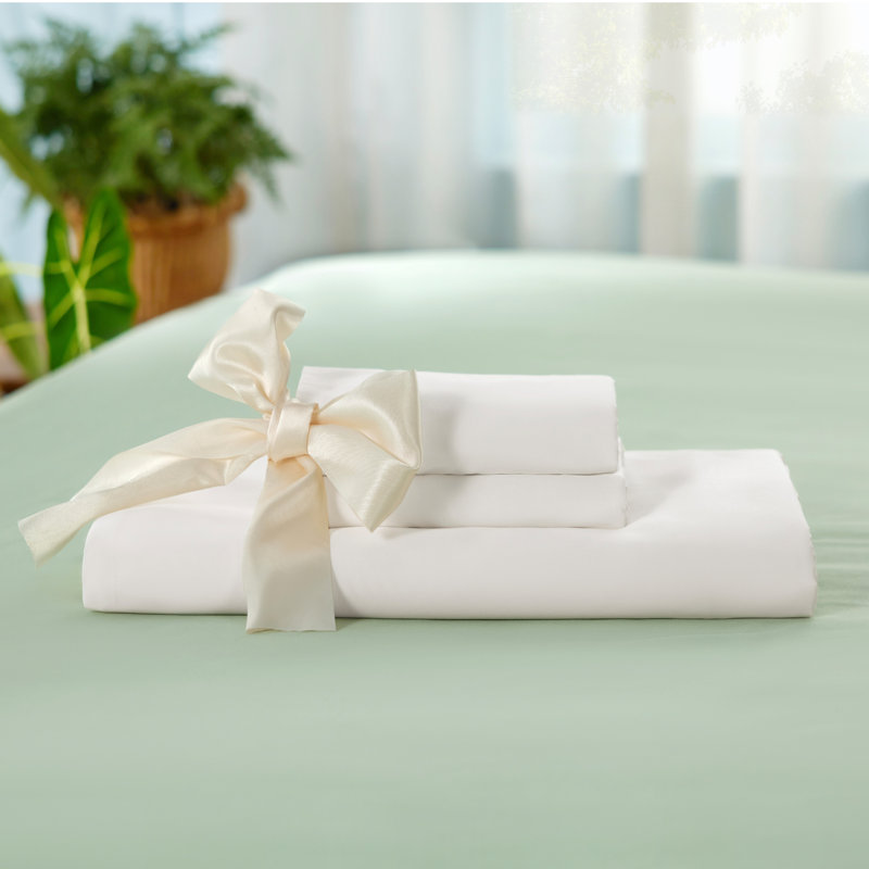 Bedsure Lyocell Cotton Hybrid Duvet Cover, Ivory White, Full Duvet Cover + 2 Standard Shams