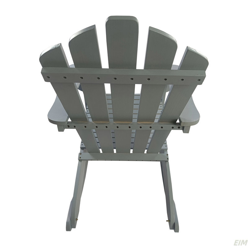 Chaise Adirondack inclinable en bois, Gris