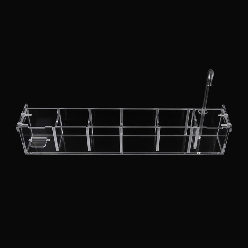 Prabhu 6 Grids Acrylic Aquarium Filter Box Fish Tank External Filter Box (Transparent)