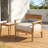 Wood Club Chair With Seat Cushion-390539939