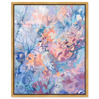 Lively Corals II High-Gloss Frameless Acrylic Glass Wall Art Abstract Print by Oliver Gal, Ready to Hang, 16 x 20