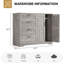 Armoire penderie H 43,3 po avec 4 tiroirs et 2 portes, tringle suspendue-1890190501