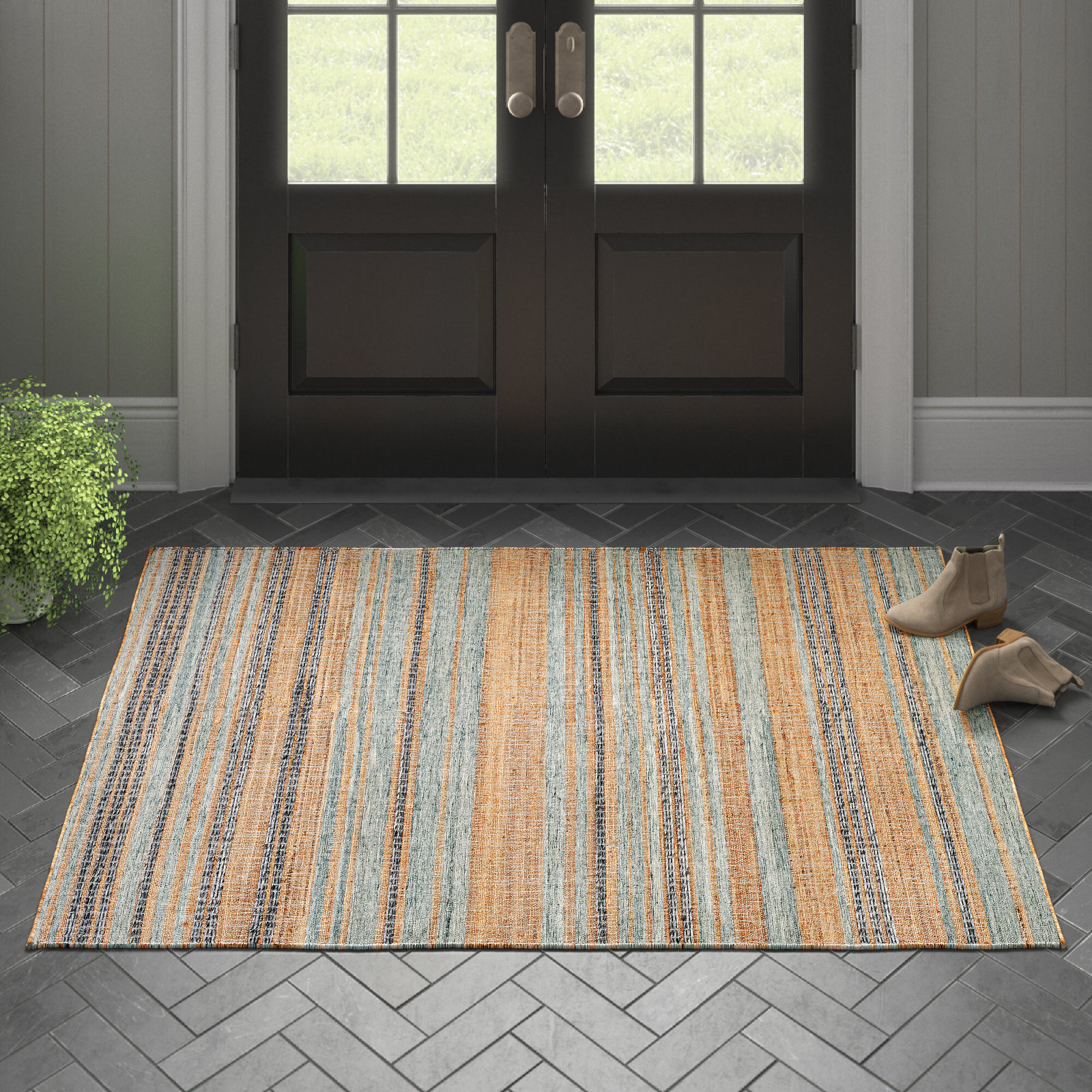 Murrayville Handmade Rug, Rectangle 4' x 6'