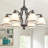 6-light  Dimmable Classic / Traditional Chandelier With white frosted glass shade-1882151281