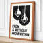From Within and Without Minimalist 1 Piece Wrapped Canvas Wall Art-1644159680-1644159683