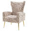 Fauteuil d'appoint rembourré en velours-84553055