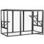 Cage féline avec dessus imperméable et repose-pieds réglables - Maison de chat spacieuse grise noire