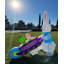 Décoration de jardin gonflable pour lapin gonflable éclairée de 4 pieds de hauteur avec 4 œufs colorés-24095746