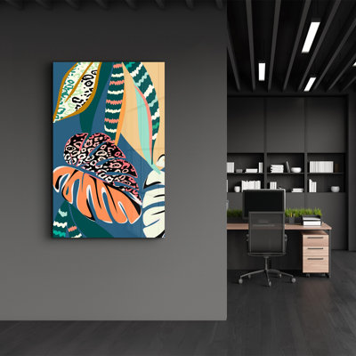 Élégante peinture murale en verre trempé de 13,8 po x 21,7 po | 100% verre trempé, épaisseur: 0,16 pouce | Imprimé UV pour des couleurs éclatantes | Parfait pour la décoration intérieure, le salon et les espaces de bureau