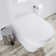 Croydex Wl610722H Telese D Shape Toilet Seat, White With Soft Close And Quick Release