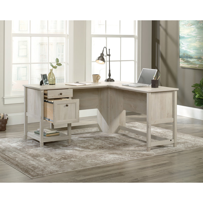 Edge Water L-Desk, Beige