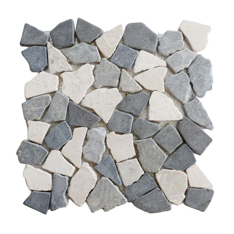 Montana 11.4" x 11.4" Natural Stone Random Mosaic Wall & Floor Tile, Awan Random