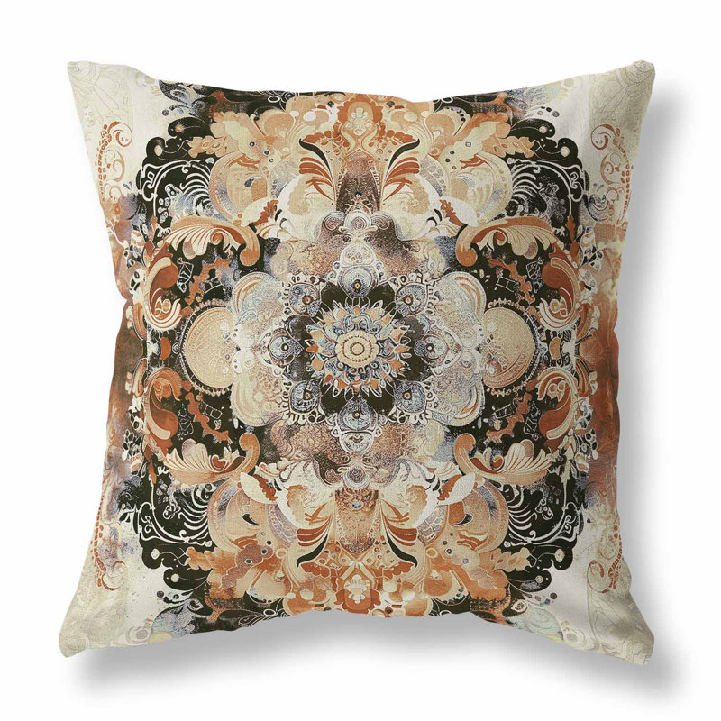 Coussin intérieur / extérieur Verdant Fire, Beige, Carré 26 po