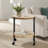 2-Tier Rolling Side Table with Wheels