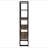 Mystrene Black and Walnut 4-Shelf Bookcase
