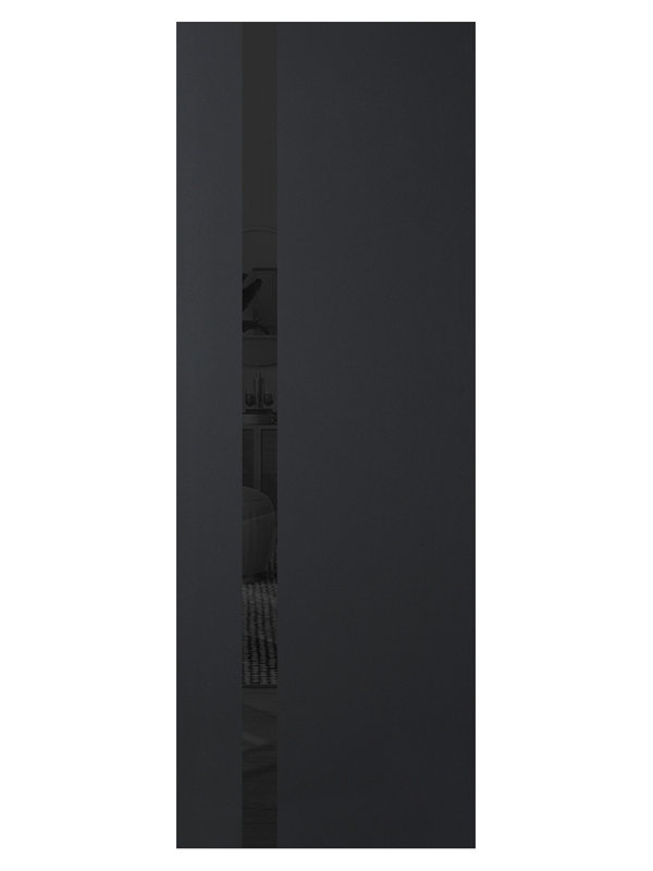 Dalle de porte intérieure moderne laminée noir doux Glam G-Pro 1G seulement 18 po x 96 po, 18 po x 96 po, Noir doux