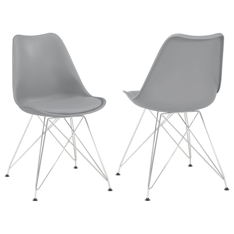 Slade Faux Leather Dining Chair, Gray
