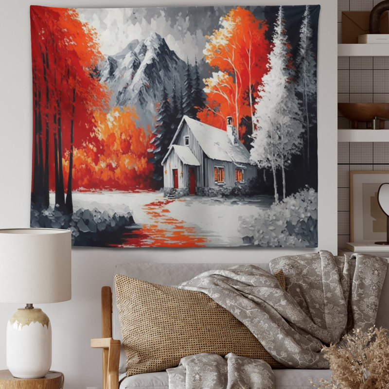 - Tapisserie murale paysage, H 50 po x l 60 po