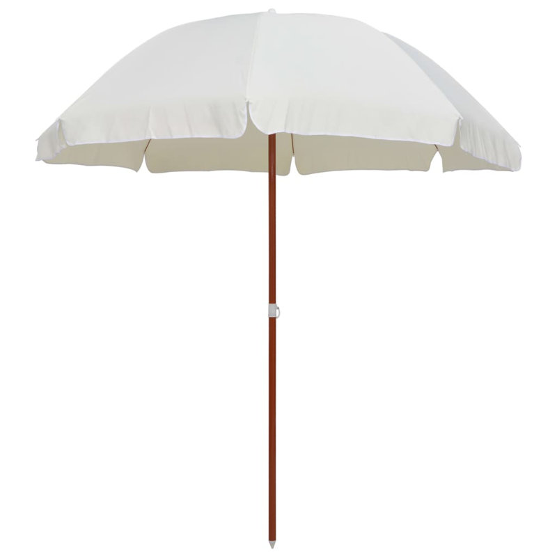 Grand parasol de jardin extérieur en acier et polyester Sand Garden Parasol