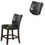Ensemble de 2 chaises hautes capitonnées modernes en similicuir