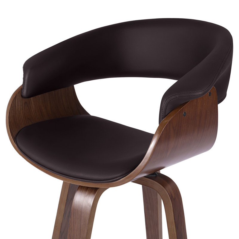 Draymond Swivel Upholstered Counter & Bar Stool, Brown, Counter Stool (26" Seat Height)