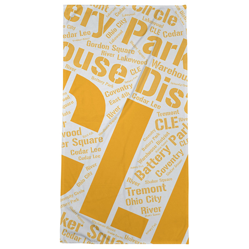 Bath Towel, Orange, Microfiber, Cleveland