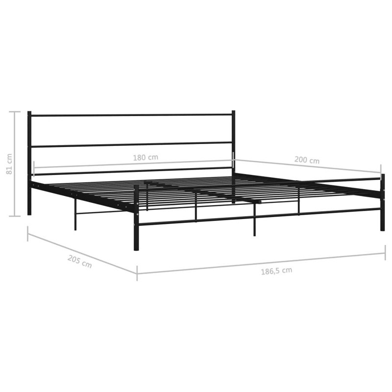 Del Mesa Metal Bed Frame, 180 x 200cm, black