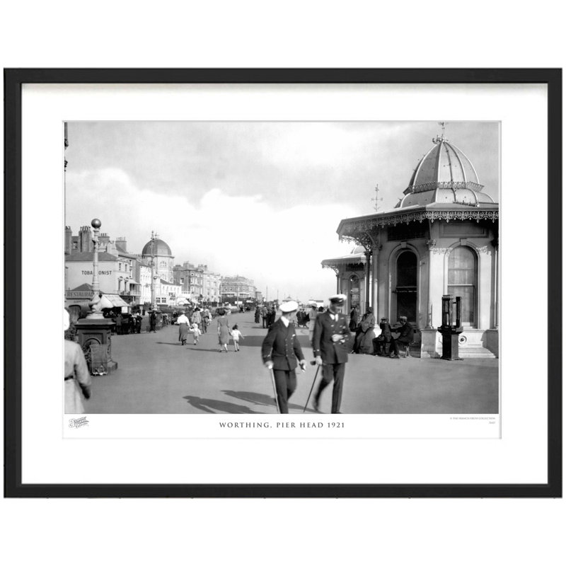 Worthing, Pier Head 1921 by Francis Frith - Single Picture Frame Print, 60cm H x 80cm W x 2.3cm D