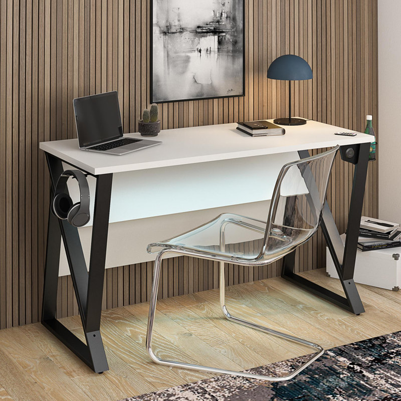 Bureau de jeu réglable Genesis, blanc