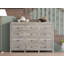 Commode 12 tiroirs 59 po avec poignées en métal, commode moderne pour chambre à coucher et salon-1337079368