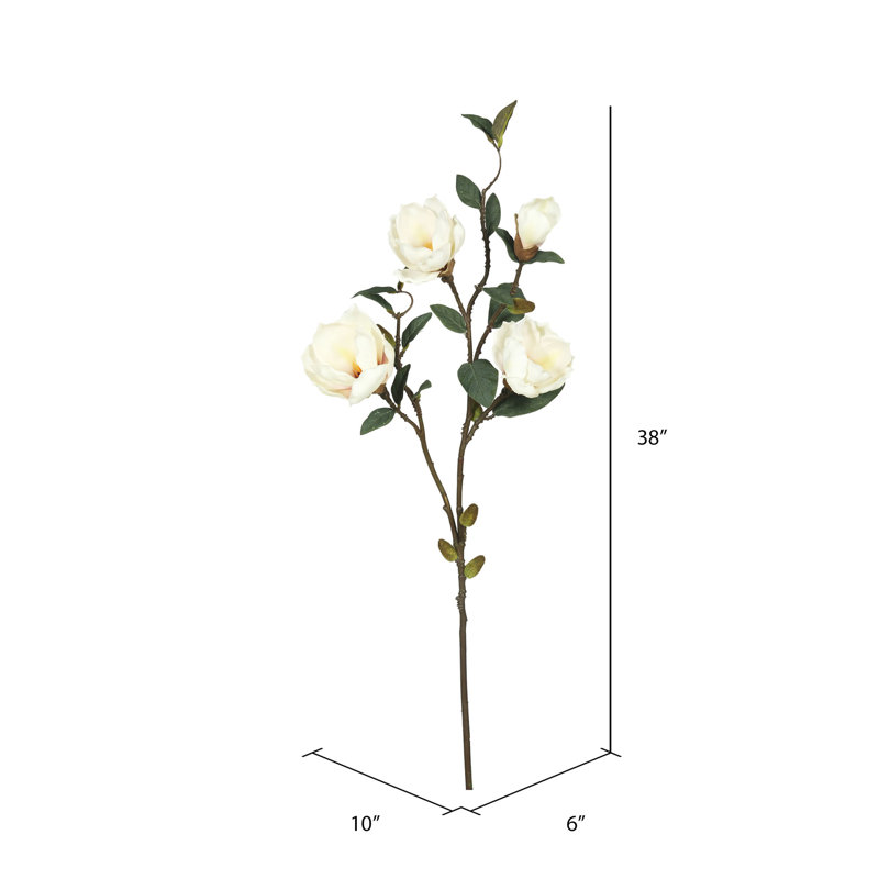Tige de fleur artificielle Willadeene, Crème