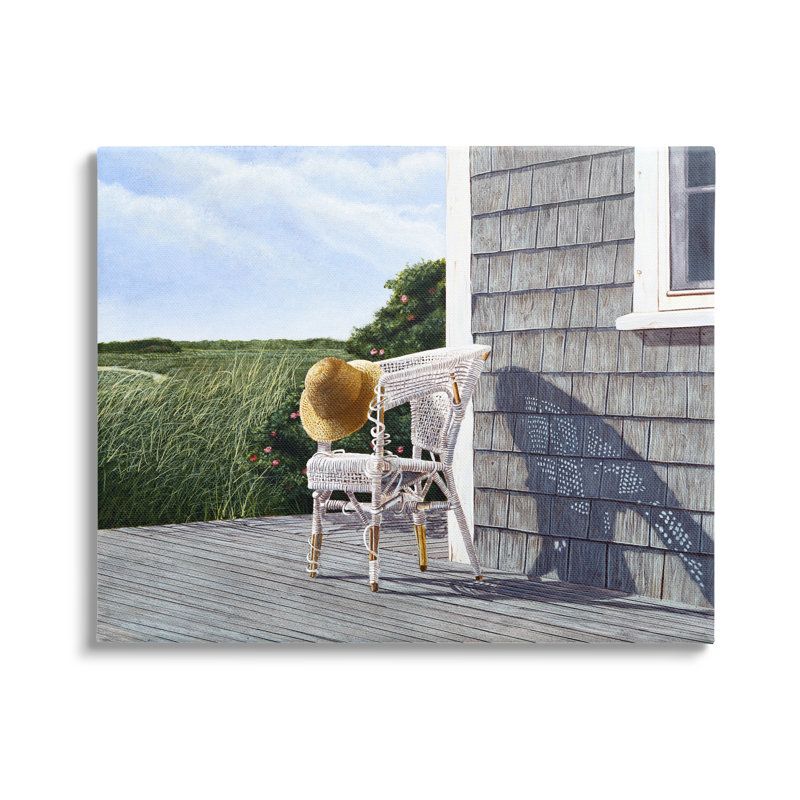 «Seaside Porch Landscape», par Tom Mielko, impression sur toile tendue, H 36 po x l 48 po x P 1,5 po, Toile tendue
