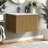 Modern Oak Bathroom Vanity With Ceramic Sink, Space-saving Design