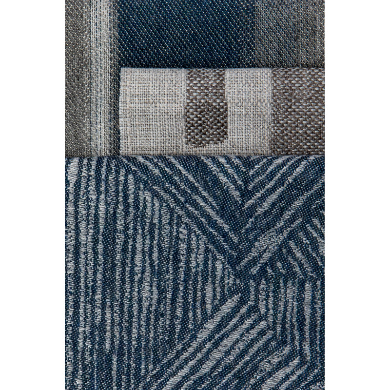 Ambiance Square Indoor/Outdoor Pillow Cover & Insert, Indigo, 22"H x 22"W