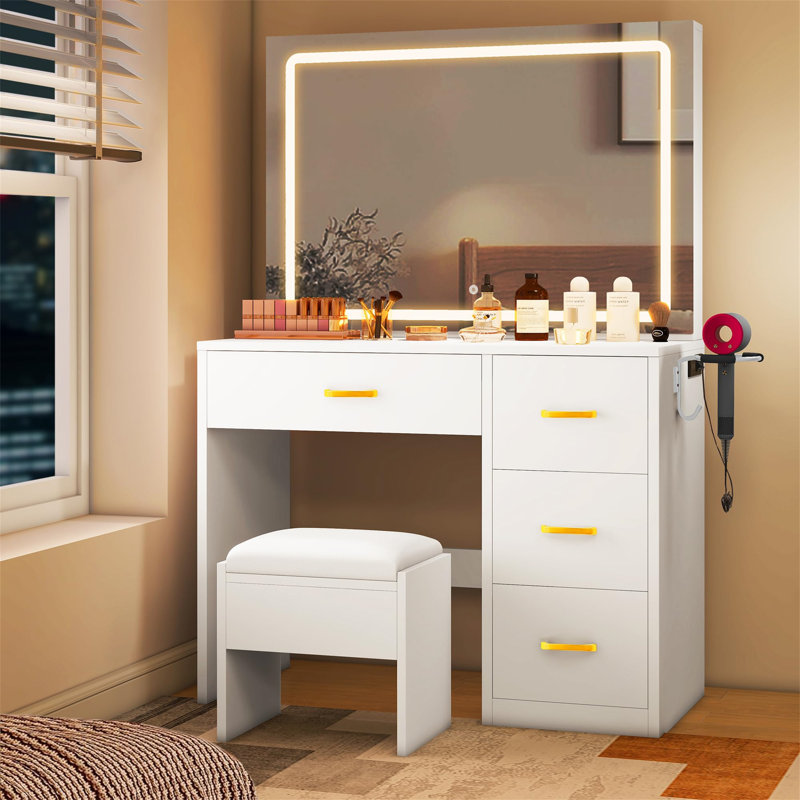 Benette Dressing Table with Mirror