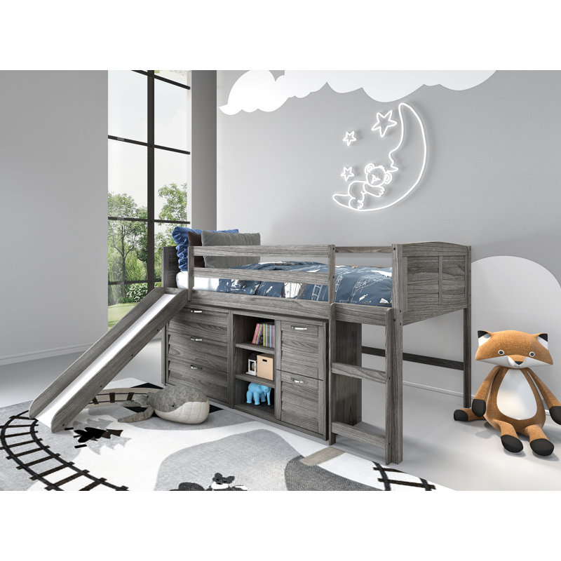 Ensemble de chambre configurable avec lit mezzanine simple Chrisea Louver
