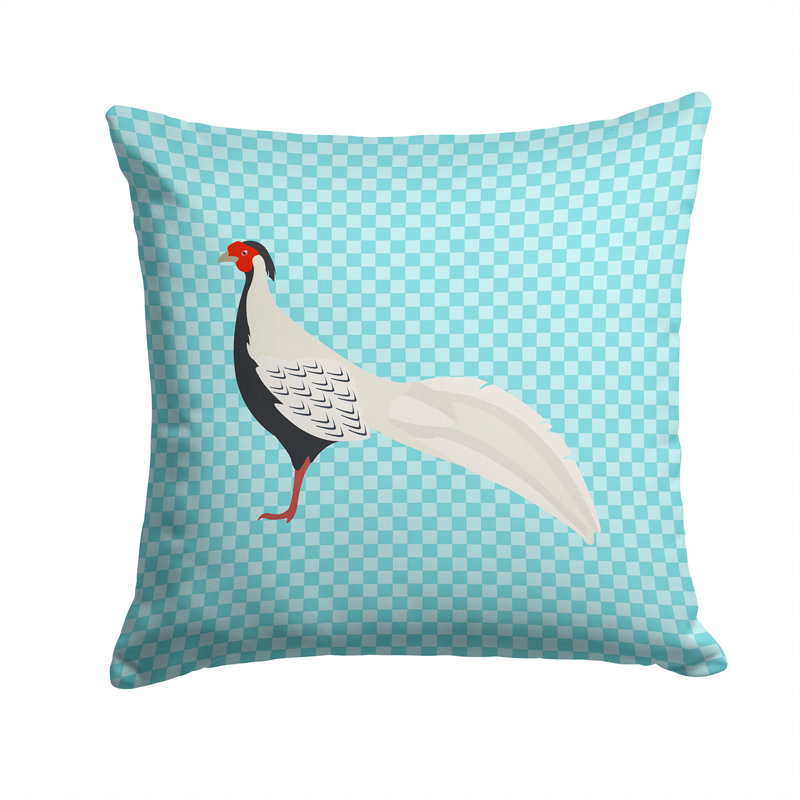 Coussin extérieur faisan, Bleu, 14 po x 14 po