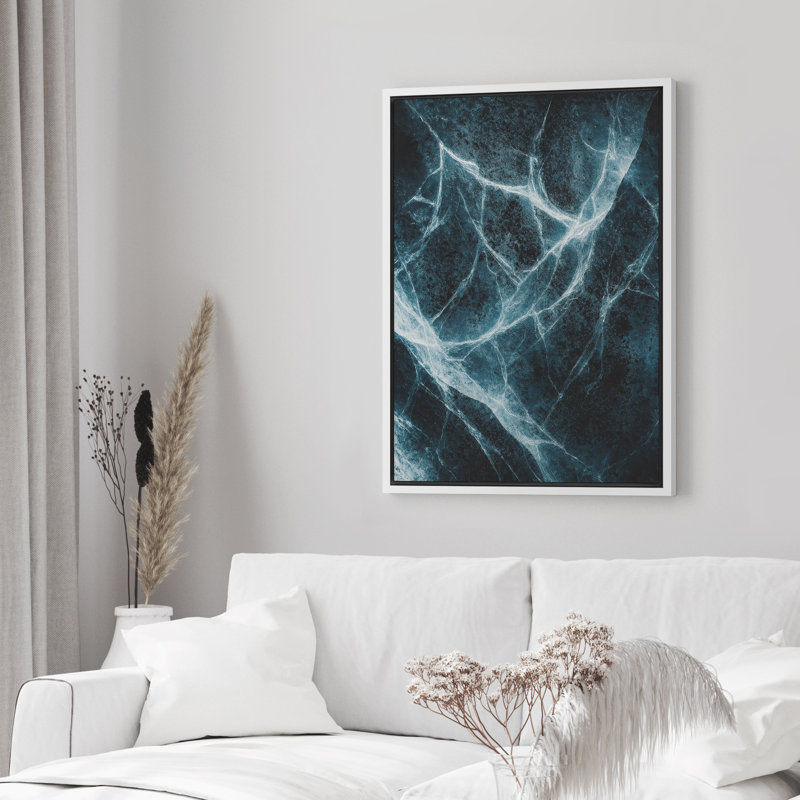 «Neutral Abstract Wall Art», reproduction d'art sur toile encadrée, H 36 po x l 24 po, Blanc