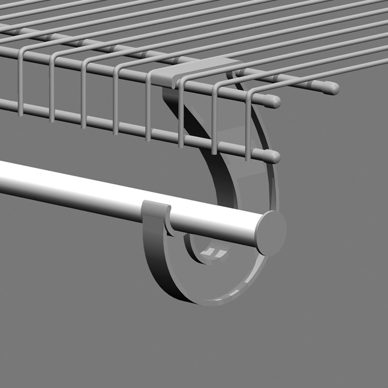 SuperSlide 90cm White Steel Closet Rod for Wardrobe by ClosetMaid