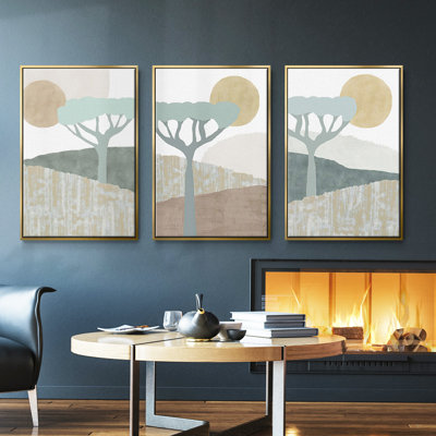 Vintage Views of Venice IV - Ensemble de 3 reproductions sur toile
