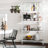 Antiqued Metal Wall Rack with 3 Hanging Cone Pots