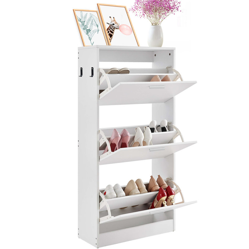 18 Pair Flip Down Shoe Storage