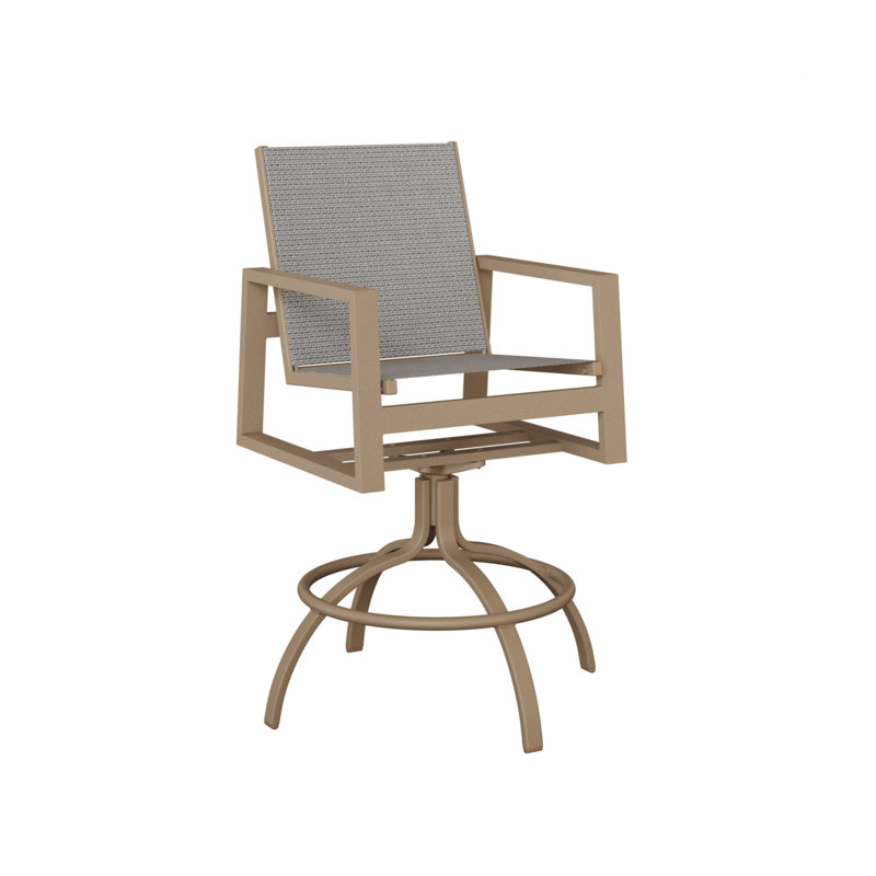 Chaise de bar pivotante Berlin Gardens Vida, Chêne veiné de bois, Corbeau Jazzy