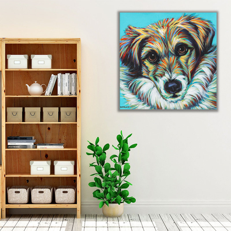 «Island Dog I», reproduction d'art sur toile, H 30 po x l 30 po