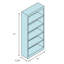 Bibliothèque standard en bois massif Irie H 72 "x l 32"-2074561907